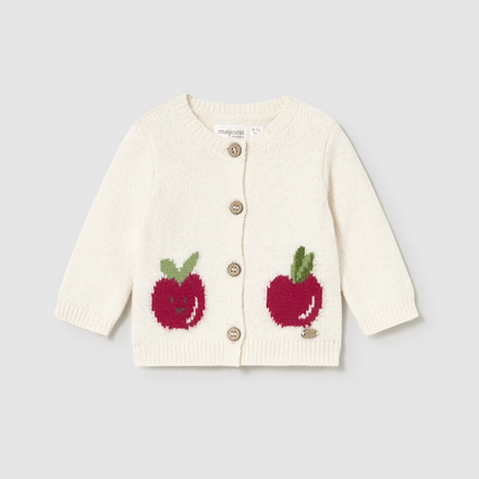 Mayoral Apple Knit Cardigan {Ivory} F25