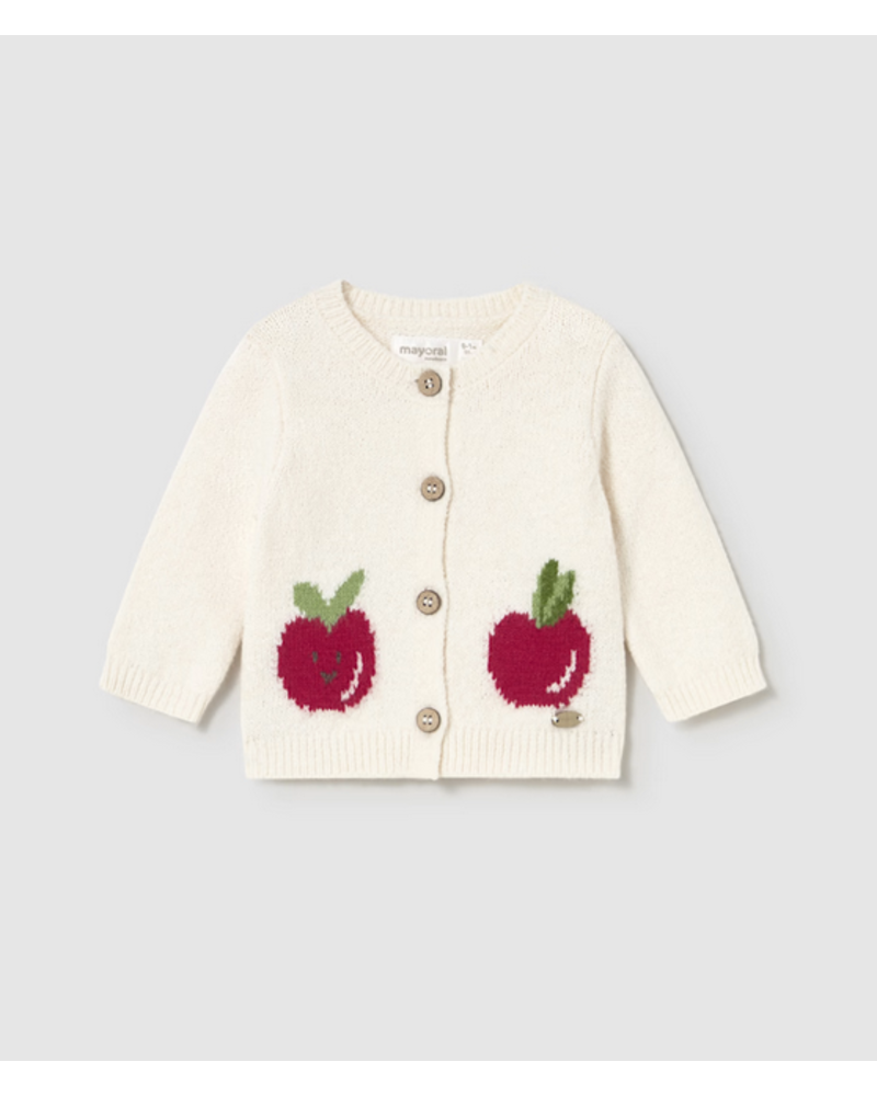 Mayoral Apple Knit Cardigan {Ivory} F25