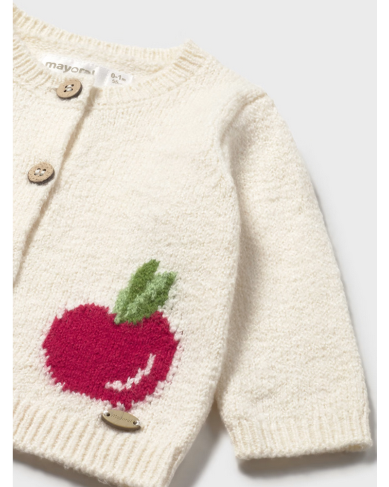 Mayoral Apple Knit Cardigan {Ivory} F25