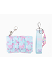 OMG Accessories Bow Quilted Scrunchies Coin Pouch Keychain Set {Light Blue}