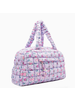 OMG Accessories Quilted Scrunchies Floral Printed Medium Duffle Bag {Lavender}