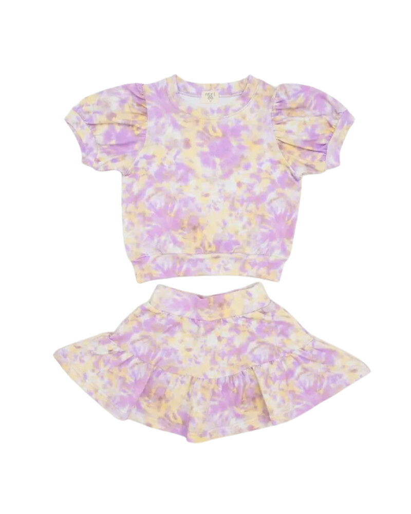 Ntrl CO. Carnival Swirl, Twirl & Whirl Skirt Set {Wht/Purp/Gld}
