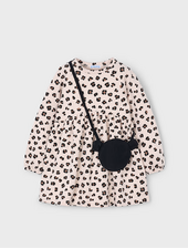 Mayoral Leopard Dress w/ Purse {Ivory}