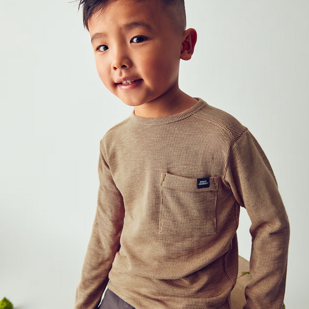 Mayoral Henley Shirt/Jean Set {Caramel/Blk Denim}