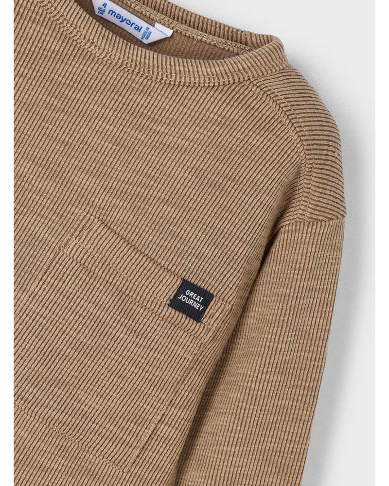 Mayoral Henley Shirt/Jean Set {Caramel/Blk Denim}