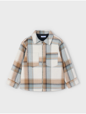 Mayoral Plaid Shacket {Caramel/Blk/Crm}