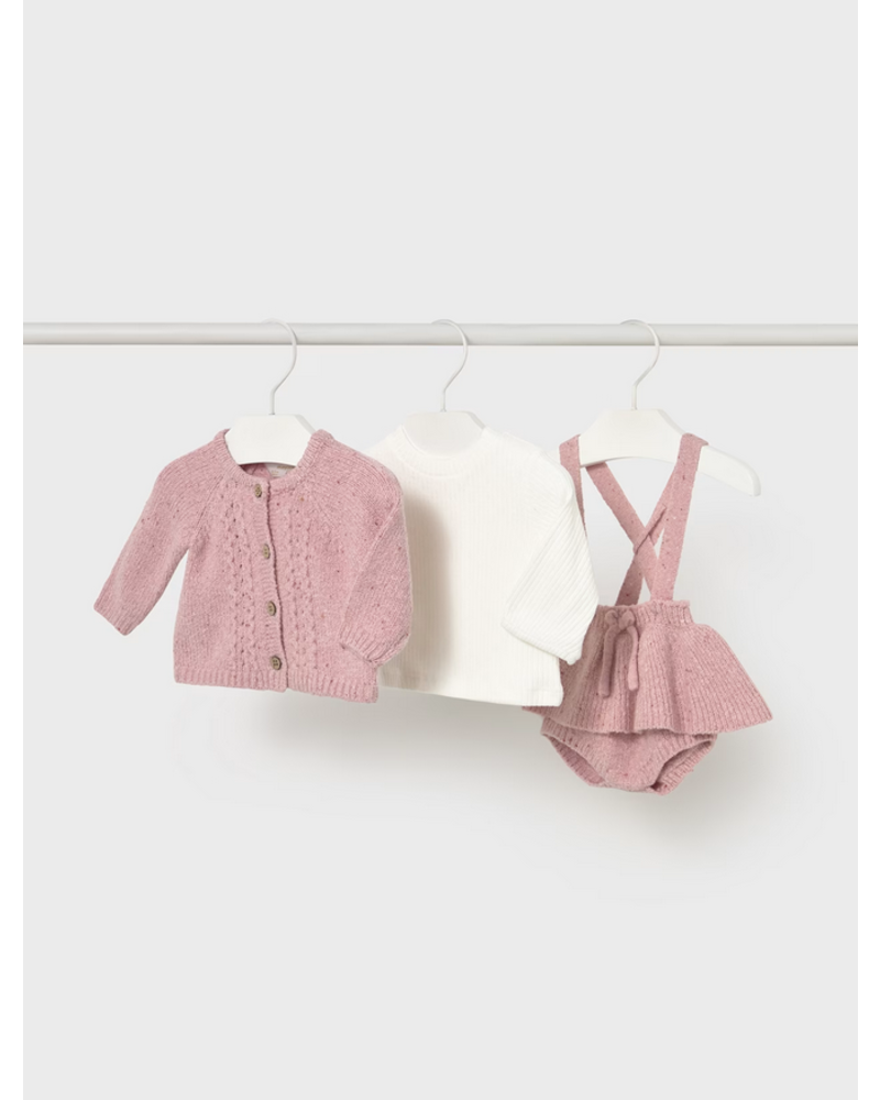 Mayoral 3Pc Sweater Set {Rose}