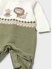 Mayoral Lion & Bear Sweater Romper {Ivory/Olive}