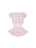 Ntrl CO. Pom-Pom Paws Swirl, Twirl & Whirl Skirt Set {Wht/Purp/Gld}