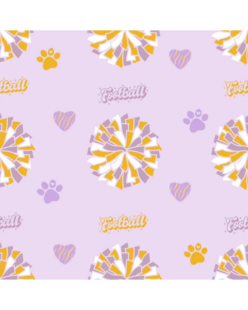 Ntrl CO. Pom-Pom Paws Swirl, Twirl & Whirl Skirt Set {Wht/Purp/Gld}