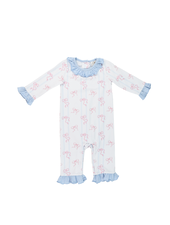 Cypress Row Bowtiful Riley Romper  {White/Pink/Lt. Blue}