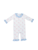 Cypress Row Bowtiful Riley Romper  {White/Pink/Lt. Blue}