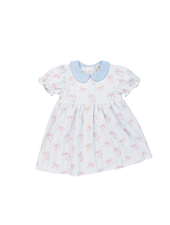 Cypress Row Bowtiful Collins Classic Dress {White/Pink/Lt. Blue}