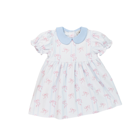 Cypress Row Bowtiful Collins Classic Dress {White/Pink/Lt. Blue}