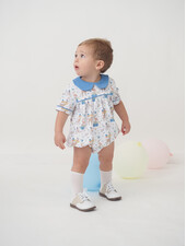 Cypress Row Party Animals Channing Bubble {White/Sky/Multi}