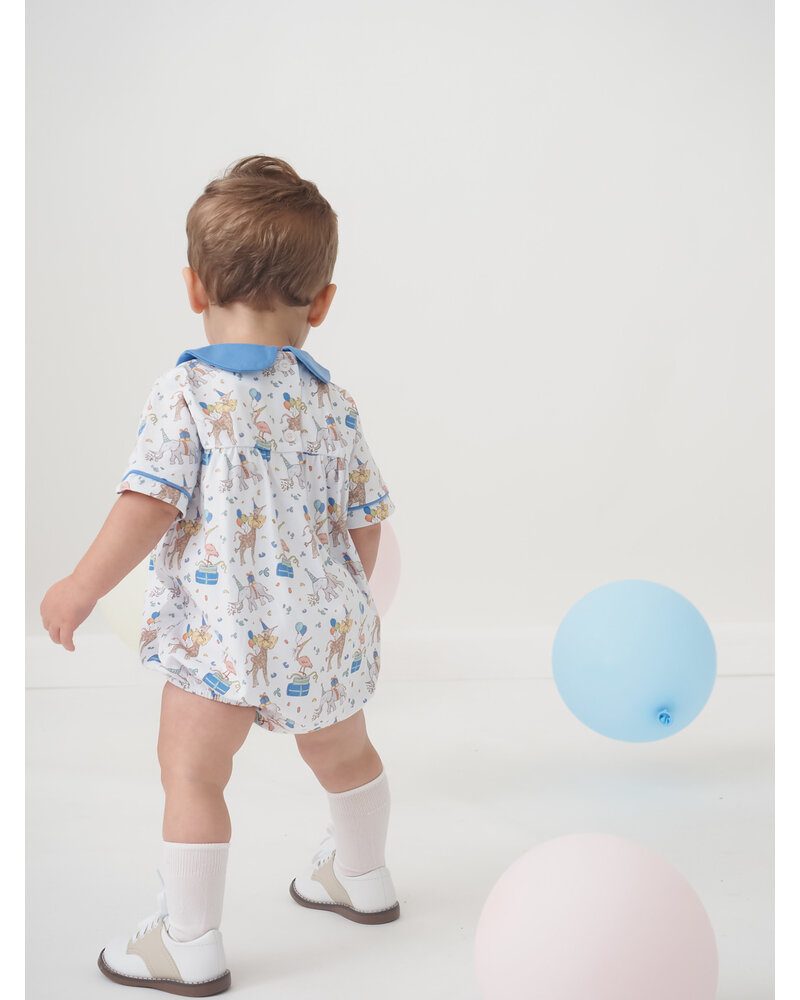 Cypress Row Party Animals Channing Bubble {White/Sky/Multi} 25