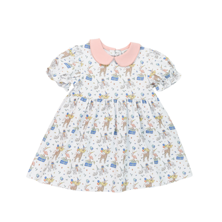 Cypress Row Party Animals Collins Dress {White/Pink/Multi}