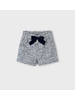 Mayoral 4133/4224 L/S Blouse and Tweed Shorts Set {Ivory/Blue} F25