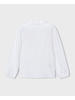 Mayoral 4133/4224 L/S Blouse and Tweed Shorts Set {Ivory/Blue} F25
