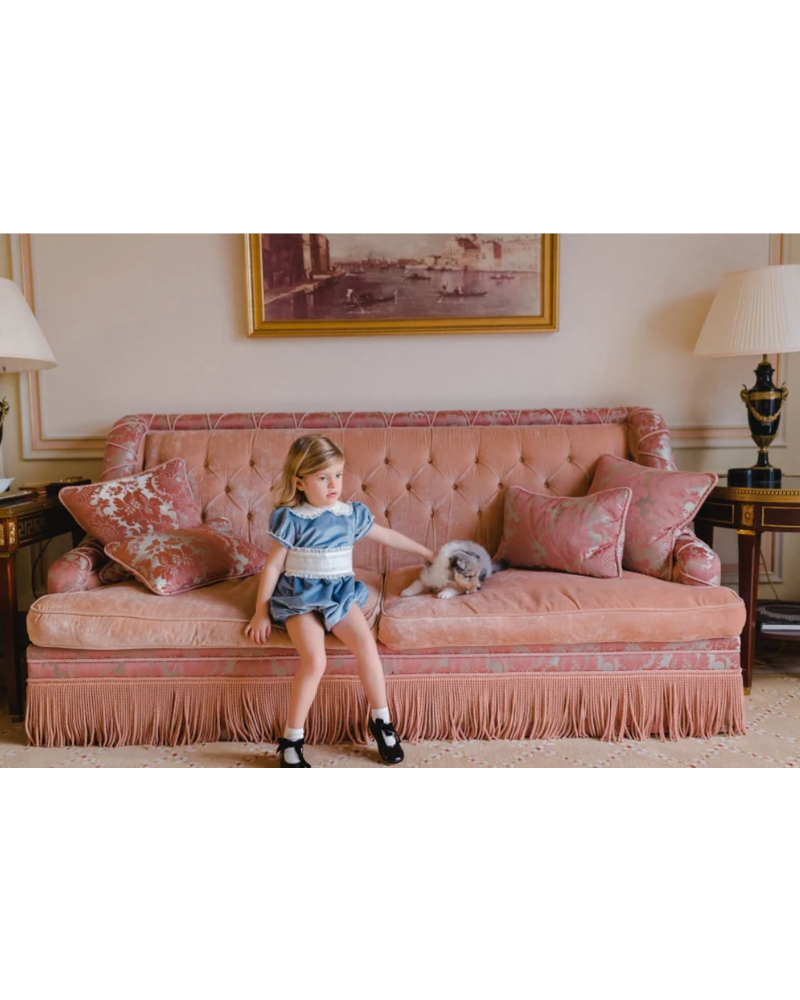 Sky Bubble w/ Lace Collar {Hunter Green Velvet}