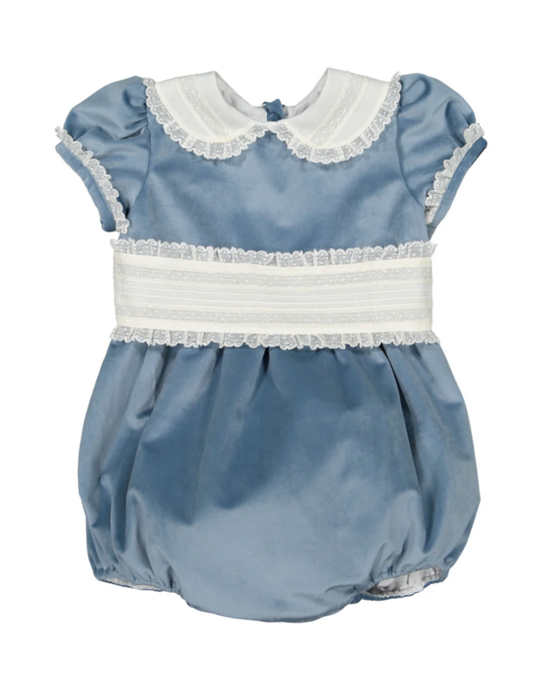 Sky Bubble w/ Lace Collar {Hunter Green Velvet}