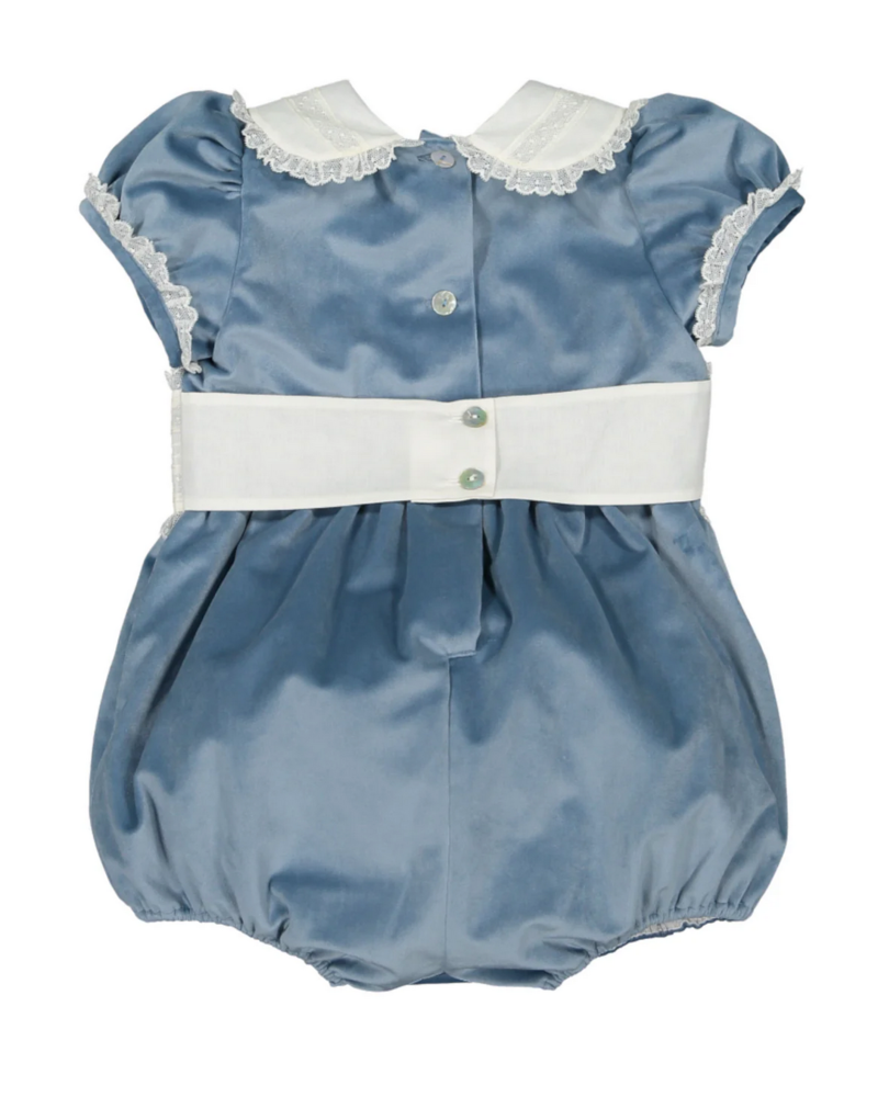 Sky Bubble w/ Lace Collar {Hunter Green Velvet}