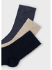 Mayoral 10051 3 Pk Socks {Ivory/Denim/Nvy}