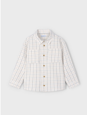 Mayoral Plaid Shirt/Pant Set {Crm/Blk/Denim/Grey}