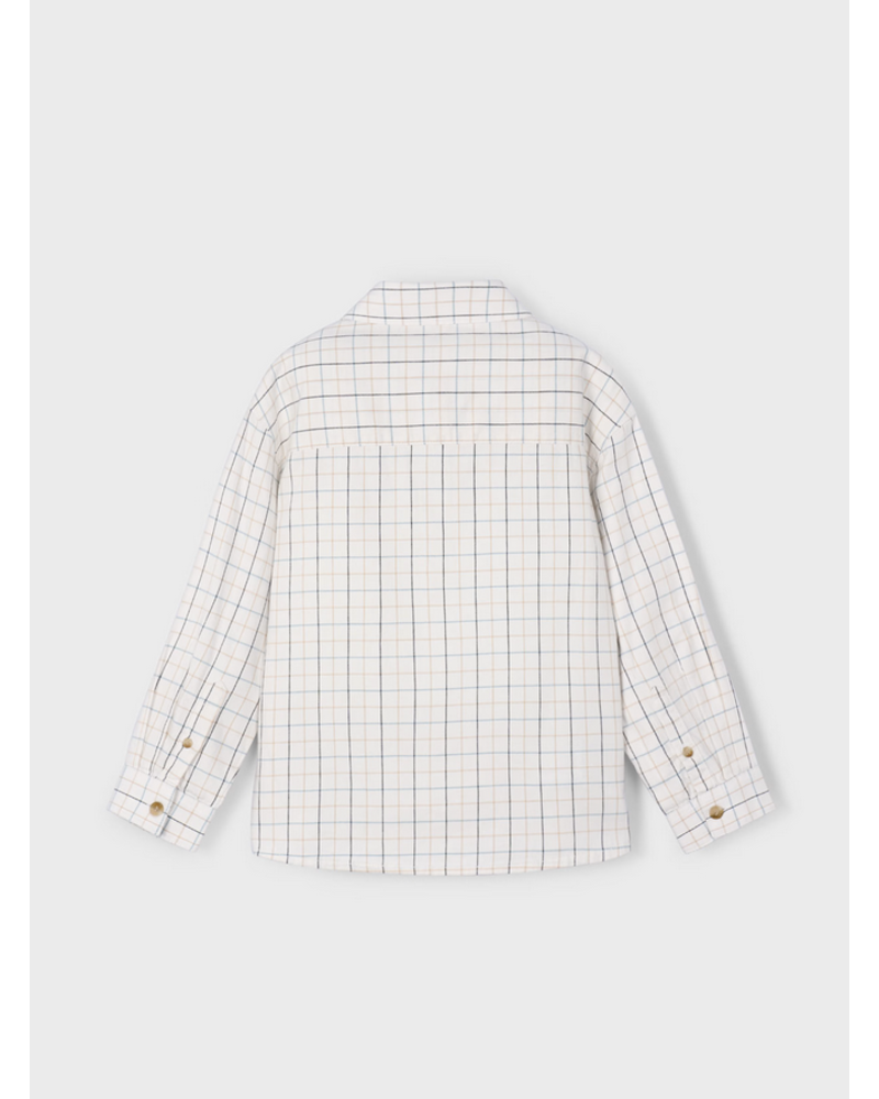 Mayoral Plaid Shirt/Pant Set {Crm/Blk/Denim/Grey}