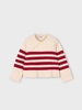 Mayoral Stripe Sweater/Jean  Set {Crm/Red/Denim} Tween