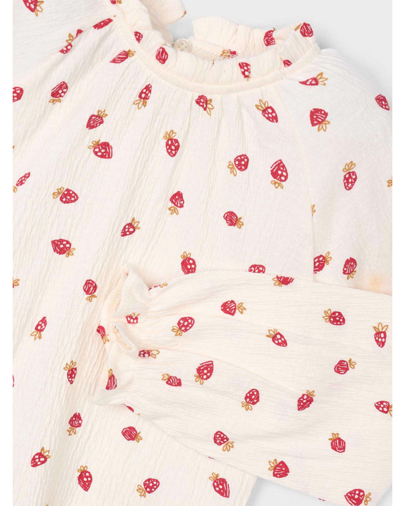 Mayoral Strawberry Shirt/Jean  Set {Crm/Red/Denim}