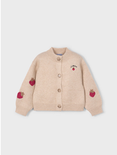 Mayoral 4309 Strawberry Cardigan {Taupe/Red} F25