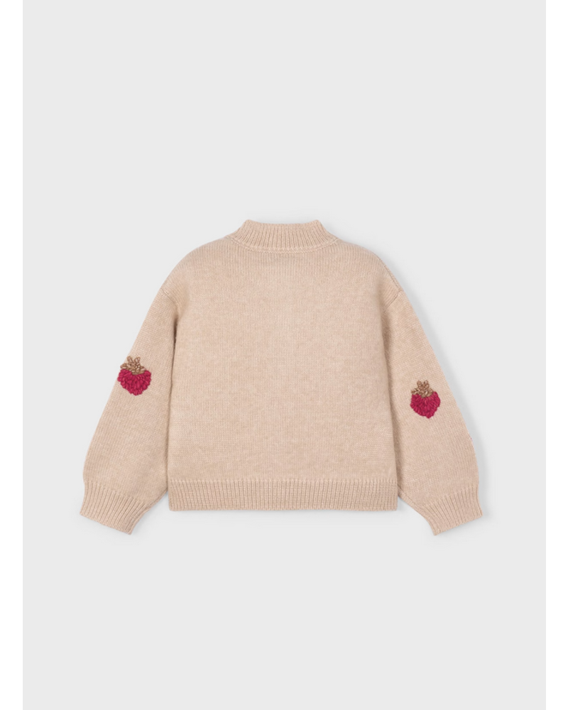 Mayoral 4309 Strawberry Cardigan {Taupe/Red} F25