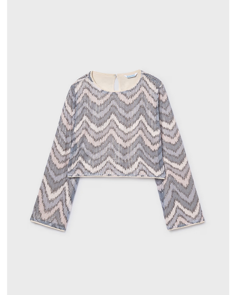 Mayoral Sequin Skirt Set {Peach} Tween