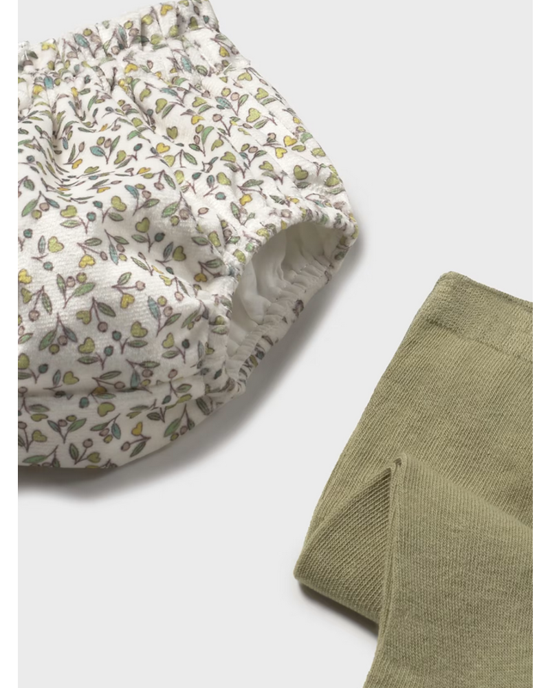 Mayoral Sweater & Shorts w/ Tights Set {Ivory/Olive}