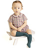 Sophie & Lucas Cider Checks Bubble {Olive/Cream/Mauve}