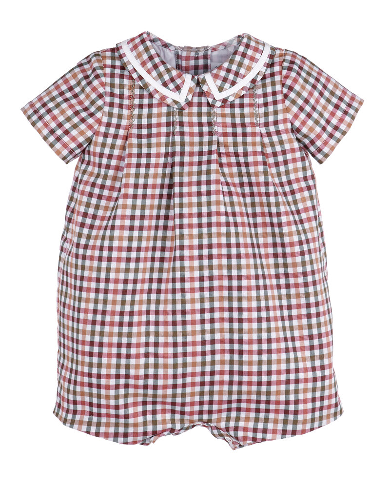 Sophie & Lucas Cider Checks Bubble {Olive/Cream/Mauve}