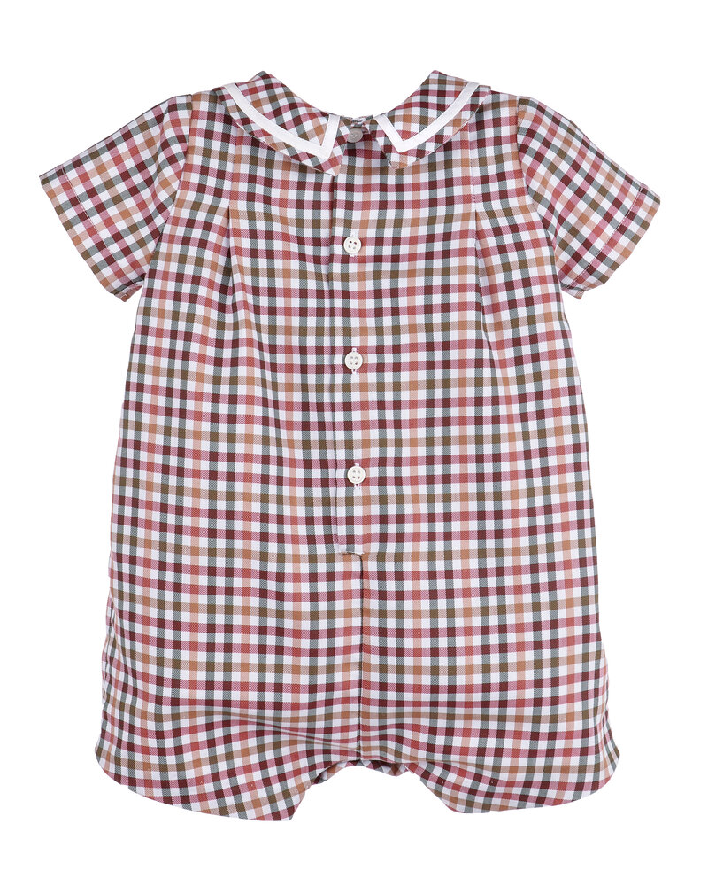 Sophie & Lucas Cider Checks Bubble {Olive/Cream/Mauve}