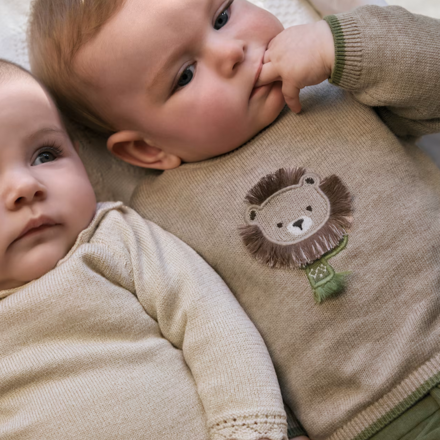 Mayoral Sweater & Shorts w/ Tights Set {Ivory/Olive}