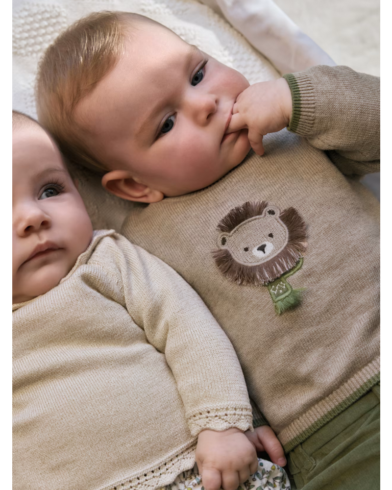 Mayoral Sweater & Shorts w/ Tights Set {Ivory/Olive}
