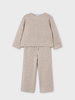Mayoral Back Bow Jogging Set {Tan/Gold Shimmer}