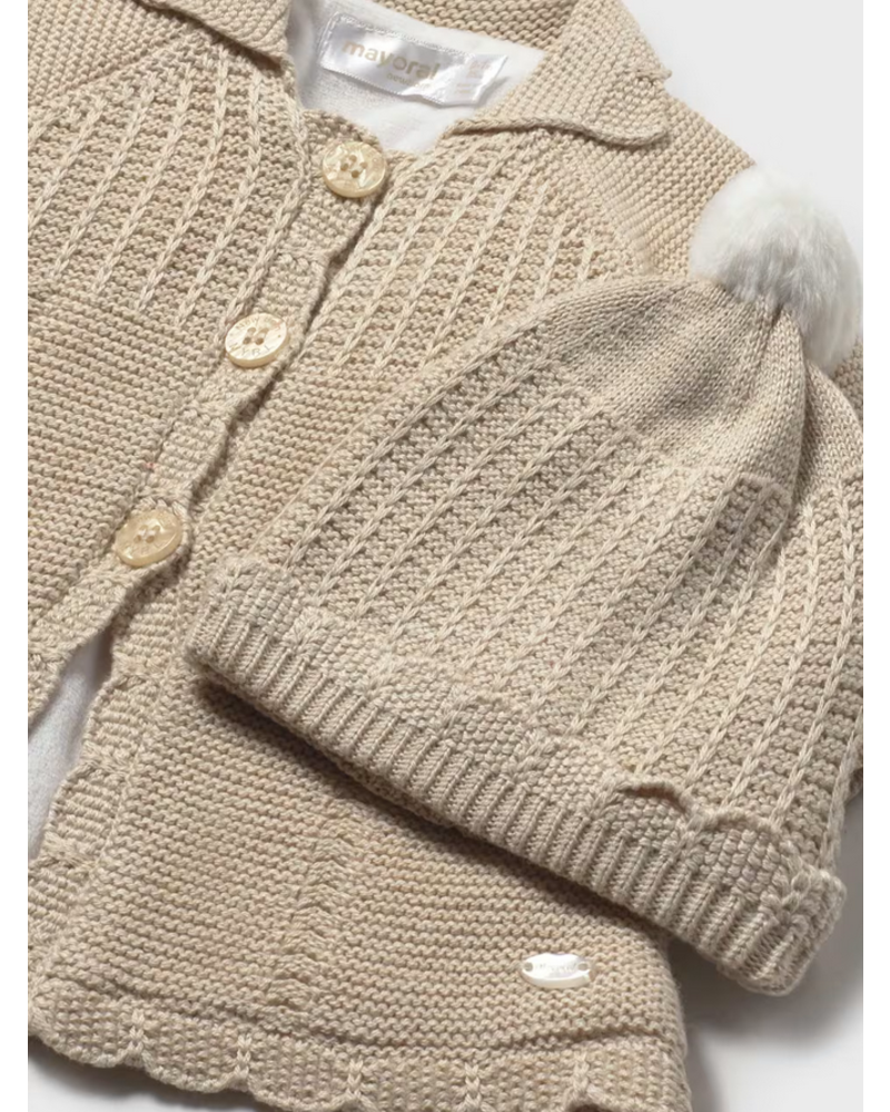 Mayoral Sweater & Hat Set {Tan}