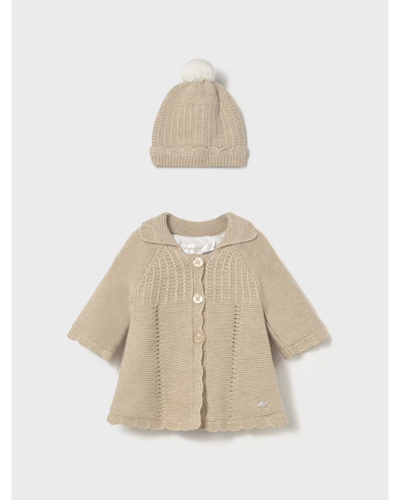 Mayoral Sweater & Hat Set {Tan}