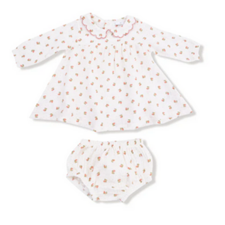 Angel Dear Petite Pointe Fleur L/S Petal Collar Dress Set