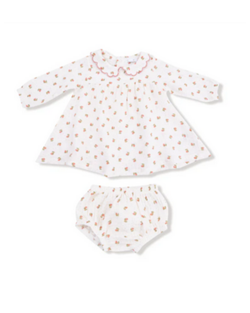 Angel Dear Petite Pointe Fleur L/S Petal Collar Dress Set