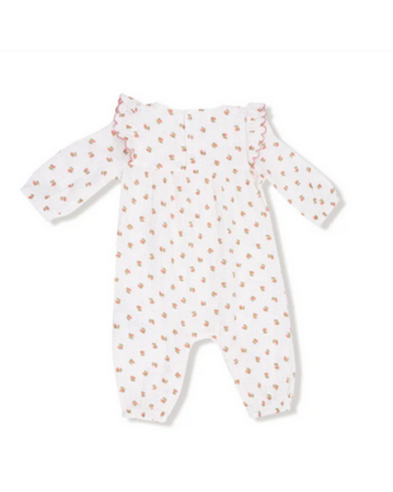 Angel Dear Petite Pointe Fleur L/S Petal Ruffle Romper