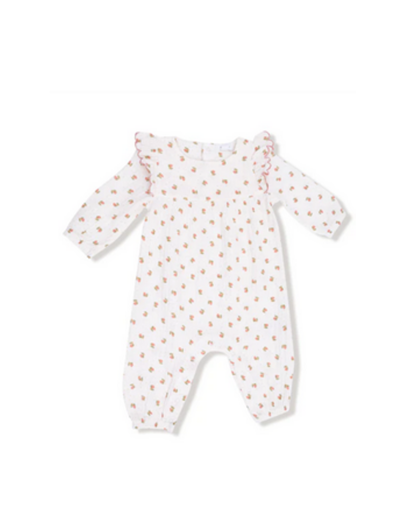 Angel Dear Petite Pointe Fleur L/S Petal Ruffle Romper