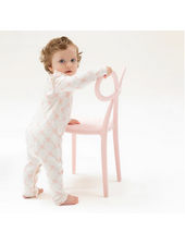 Angel Dear Ribbon Bow Trellis L/S Ruffle Romper {Pink}