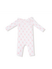 Angel Dear Ribbon Bow Trellis L/S Ruffle Romper {Pink}