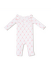Angel Dear Ribbon Bow Trellis L/S Ruffle Romper {Pink}